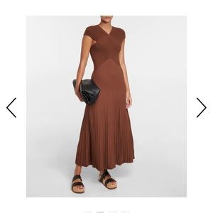 Grabriela Hearst Eno Ribbed Knit Wool Maxi Dress